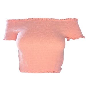 Smocked off the Shoulder Top - Color Peach